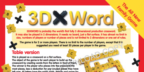 3DXWord Instruction Leaflet 