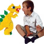 Large Display Dino using Morphun Advanced Bricks with child